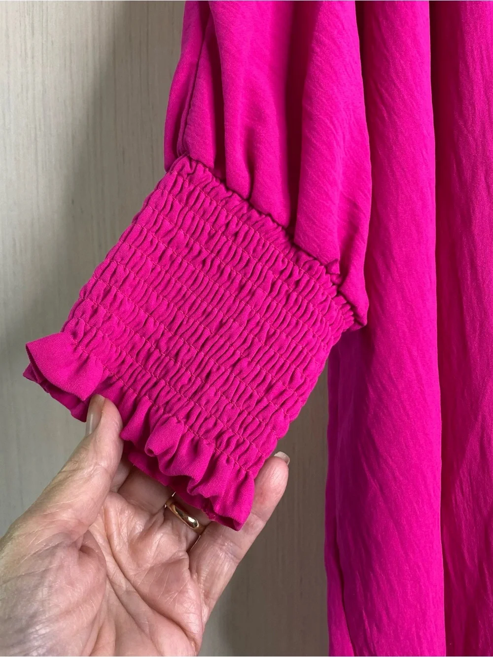 ODDY Charming Oversized Dolman Sleeve Women's Blouse Top Fuschia Large - Picture 4 of 7